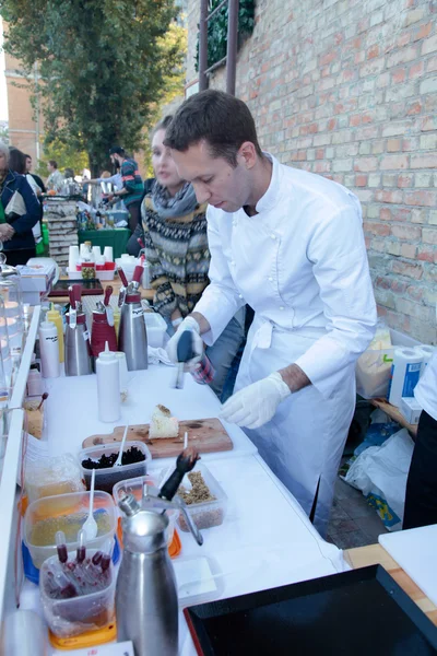 Street Food Festival in Kyiv, Ukraine. — Stock Photo, Image