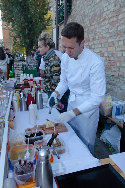 Street Food Festival in Kyiv, Ukraine. — Stock Photo, Image