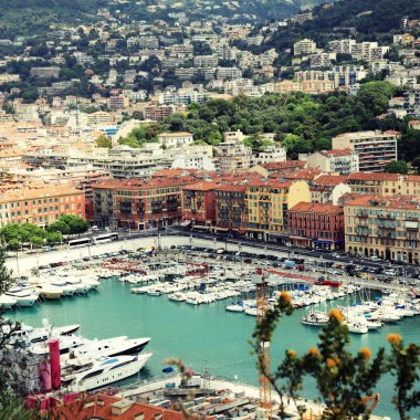 nice(france), harbor view yukarıdan Cityscape
