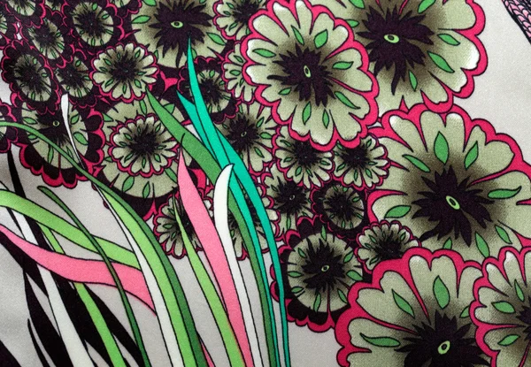 꽃 장식 직물 패턴 — 스톡 사진