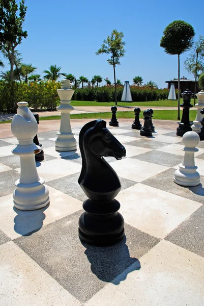 Oversize outdoor chess board — Stock Photo, Image