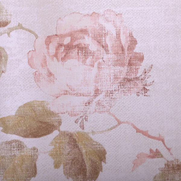 Vintage papier peint victorien avec motif floral rose gros plan — Photo