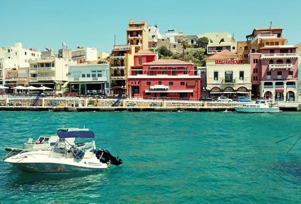 Harbor of Agios Nikolaos, Crete, Greece. — Stock Photo, Image