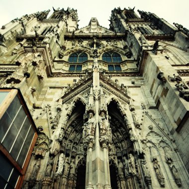 Gotik Ortaçağ St Peter Katedrali (Regensburg, Almanya).
