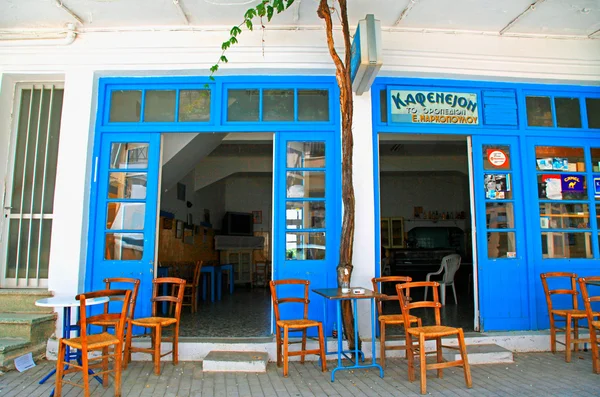 Altes griechisches Café, Beton — Stockfoto