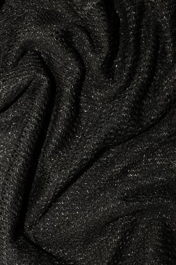 Siyah metalik kumaş desen doku moda arka plan