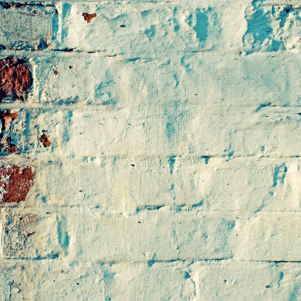 グランジ塗られたレンガ壁 — ストック写真