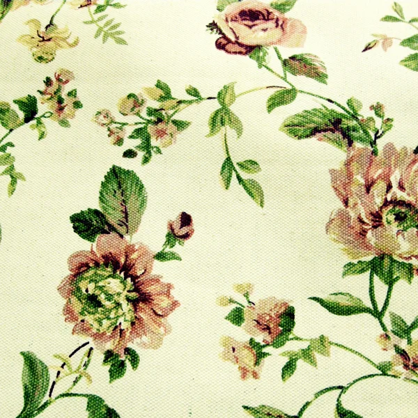 Floral linen background — Stock Photo, Image