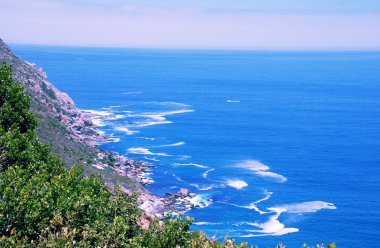 Deniz manzarası ile Cape Point, Güney Afrika