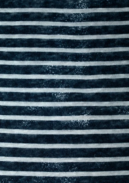 白と青のストライプの綿生地 — ストック写真