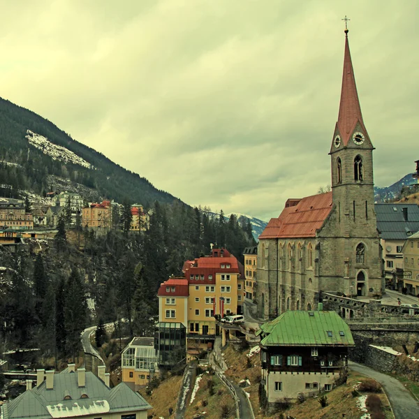 Bad gastein i Alperna berg — Stockfoto