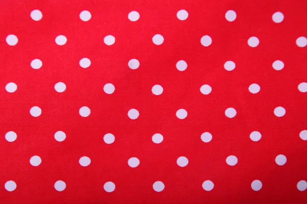 Bílé a červené polka dot pozadí — Stock fotografie