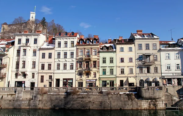 Gamla stan i Ljubljana, Slovenien — Stockfoto