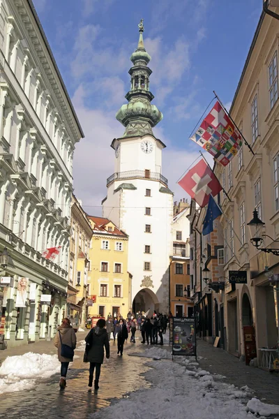 Eski şehirde: bratislava, Slovakya. — Stok fotoğraf