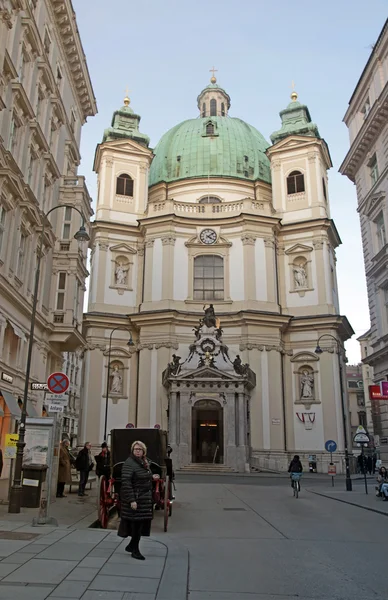 Kościół St. peters w Wiedniu (austria) — Zdjęcie stockowe