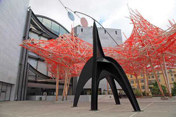 Sculpture and facade of Museum of Modern and Contemporary Art, N