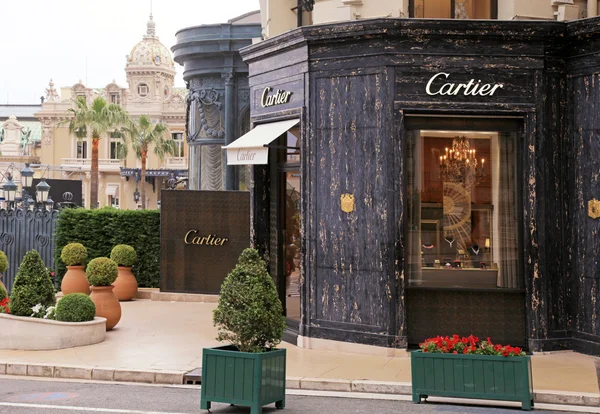 Cartier butik nära Monte Carlo Casino, Monaco. — Stockfoto