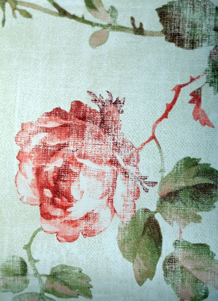 Détail de papier peint vintage avec rose — Photo
