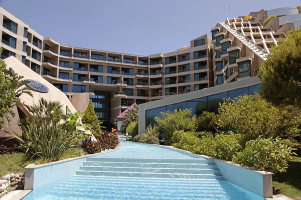 Luxury Resort Hotel con piscina en Belek, Turquía . —  Fotos de Stock