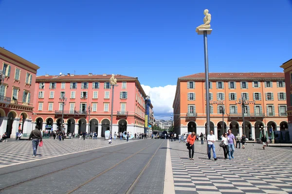 Place Massena - the main square of Nice, France. — Stock fotografie