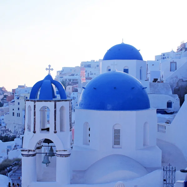 Православная церковь, Ия, остров Санторини, Греция — стоковое фото