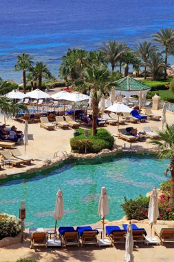 Tropikal lüks resort hotel, Sharm el Sheikh, Mısır.