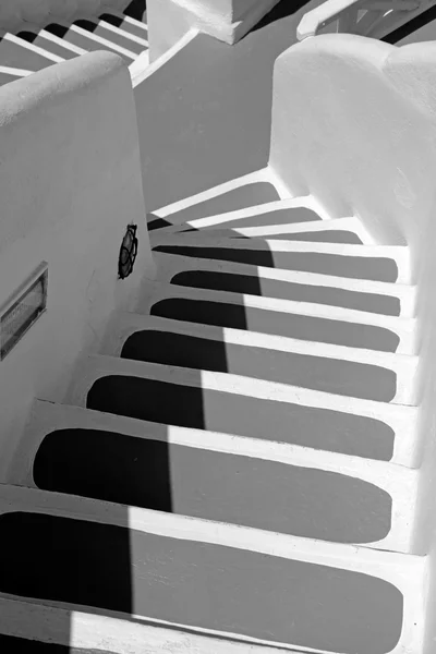 Old unique steps in Oia, Santorini, Greece — Stock Photo, Image