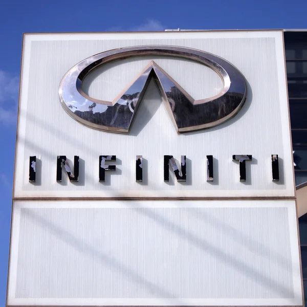 Infiniti dealership logo stand — Stock Photo, Image