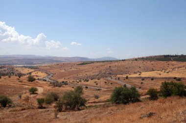 Güzel kırsal manzara, Celile Denizi, Tiberias, İsrail