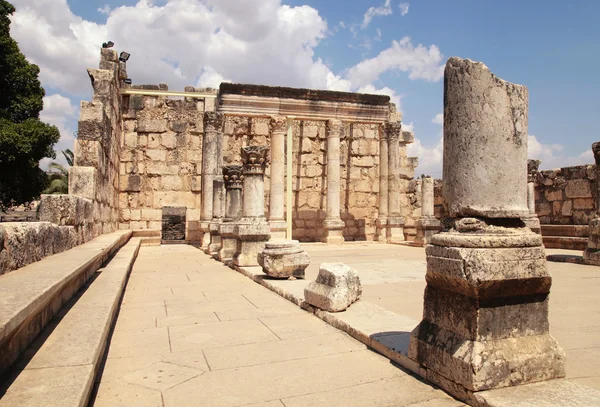 Ruinen einer alten Synagoge in Kapernaum, Israel. — Stockfoto