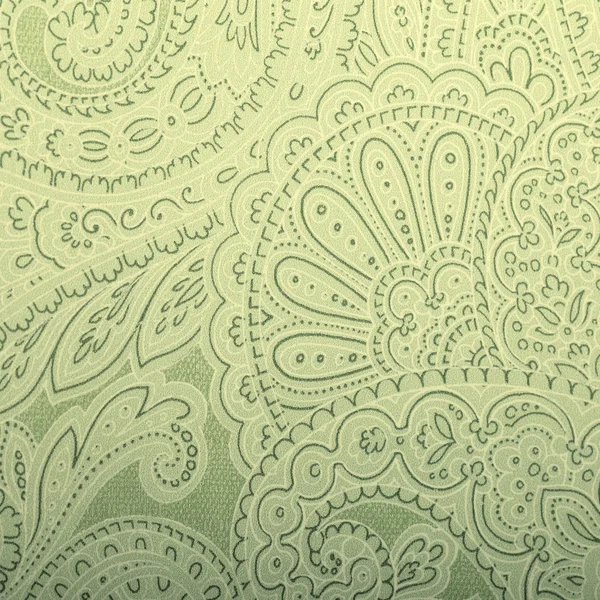 Vintage grey and green wallpaper with paisley pattern — Stock Photo, Image