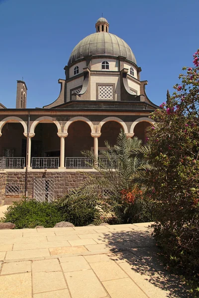 Iglesia de las Bienaventuranzas en el Monte de las Bienaventuranzas, Israel , — Foto de Stock