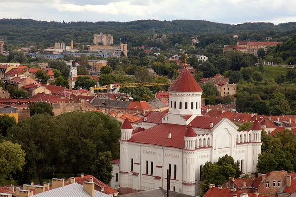 Letecký pohled na město Vilnius — Stock fotografie