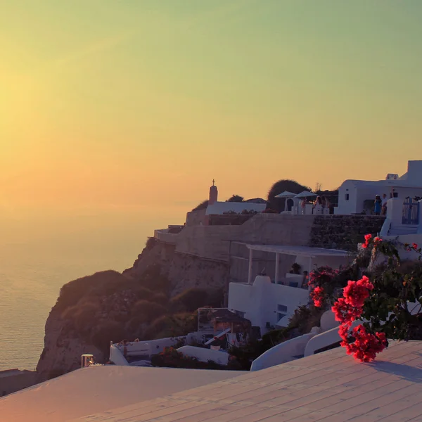 Solnedgång i santorini — Stockfoto