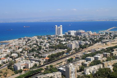 Haifa Mount Carmel, İsrail'den görünüm 