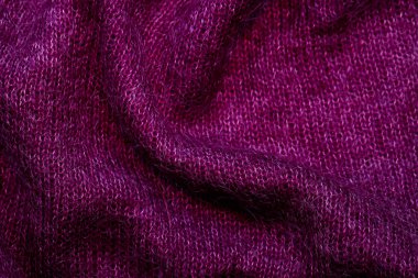 yumuşak örgü yün moher doku arka plan Mor