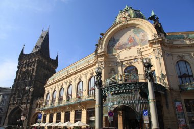 Art nouveau Binası, Belediye Binası, Prague, Çek Cumhuriyeti.