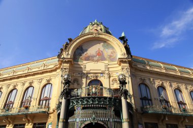 Belediye Binası, Art nouveau yapı, tiyatro ve opera house, Prague, Çek Cumhuriyeti.