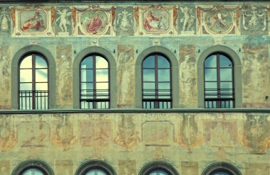 Ortaçağ fresk Antella Palace, Florence, İtalya