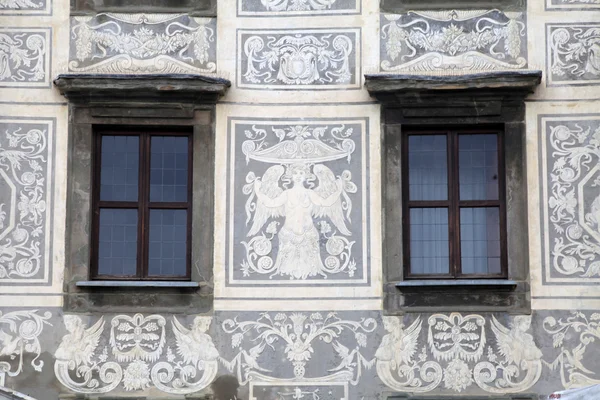 Beautiful fresco on medieval building in Pisa, Italy — Stock Photo, Image