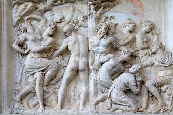 Antique roman relief, Florence, Italy — стоковое фото
