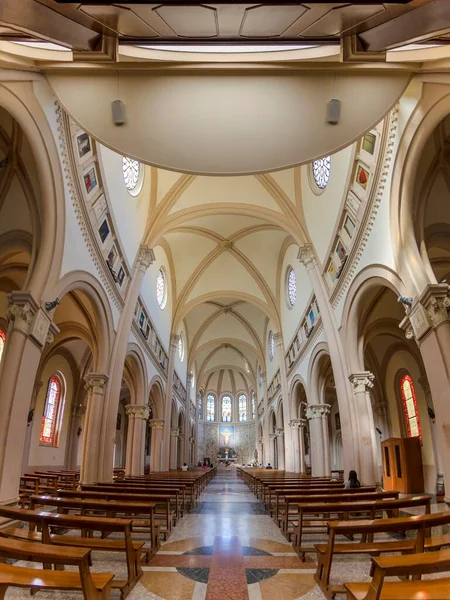 Utsikt Över Det Inre Jesu Heliga Hjärtas Kyrka Pescara — Stockfoto