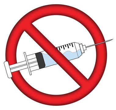 Şırıngalı yasaklama sembolü çizimi