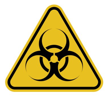 Siyah ve sarı ikon biyolojik tehlike sembolü