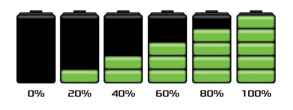 Battery Charge Level Set Illustration — Stock Photo, Image