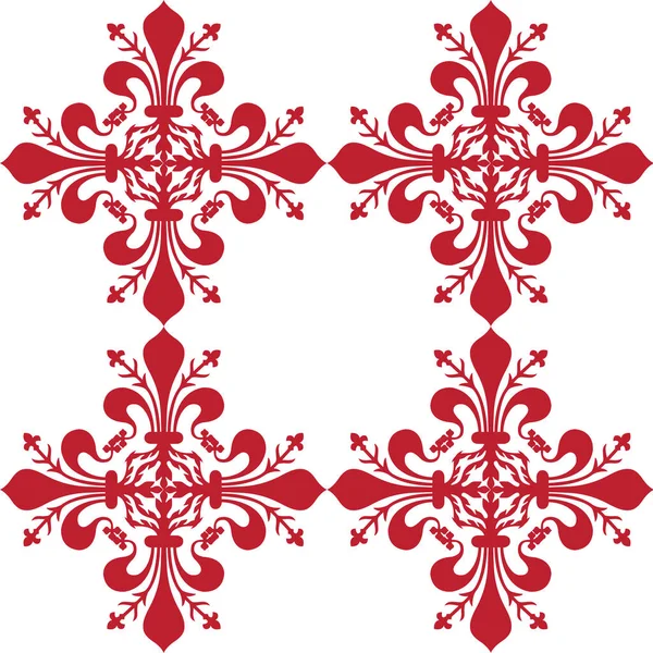 Muster Hintergrund Mit Roten Florentiner Lilie — Stockfoto