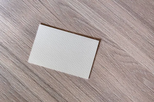 Blank Business Card Table — Stock Photo, Image