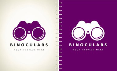 Dürbün logo vektörü. El bilgisayarı Optik Aygıt.