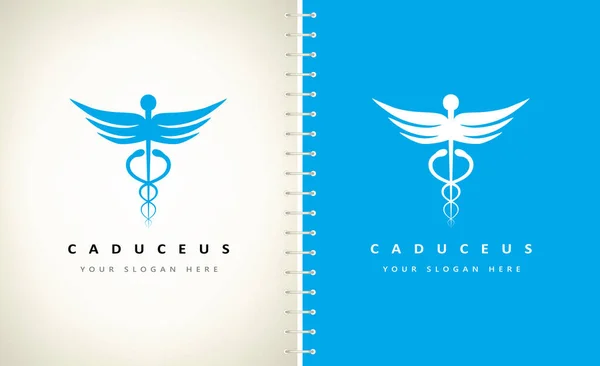 Diseño Del Vector Del Logotipo Médico Caduceus — Archivo Imágenes Vectoriales