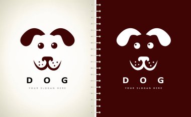 Köpek logosu vektörü. Yavru hayvan. Hayvan tasarımı.